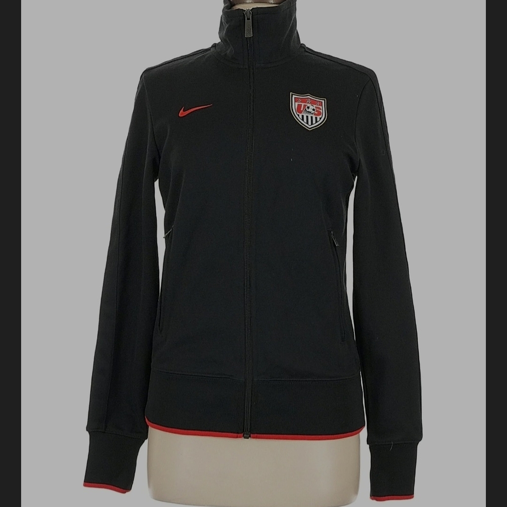 Nike Black Track Jacket with Red Accents